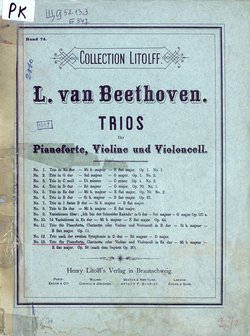 Trio fur Pianoforte, Clarinette oder Violine und Violoncell in Es dur