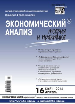 Экономический анализ: теория и практика № 16 2014