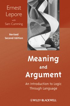 Meaning and Argument. An Introduction to Logic Through Language