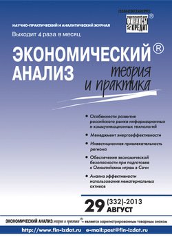 Экономический анализ: теория и практика № 29 2013