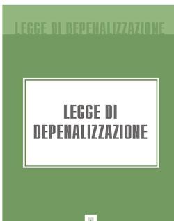 Legge di Depenalizzazione