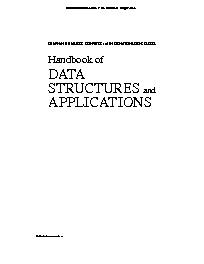 Handbook of Data Structures and Applications