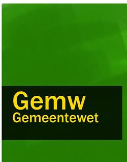 Gemeentewet – Gemw