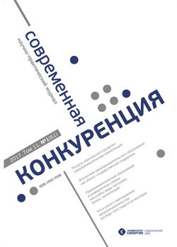 Современная конкуренция №1 2017