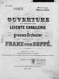 Ouverture zur komischen Oper Leichte Cavallerie