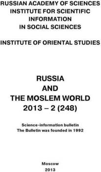 Russia and the Moslem World № 02 / 2013