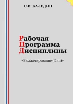 Рабочая программа дисциплины «Бюджетирование »