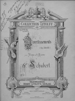 Divertissements pour piano a 4 ms. de S. Schubert