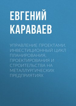 Управление проектами. Инвестиционный цикл планирования, проектирования и строительства на металлургических предприятиях