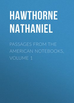 Passages from the American Notebooks, Volume 1