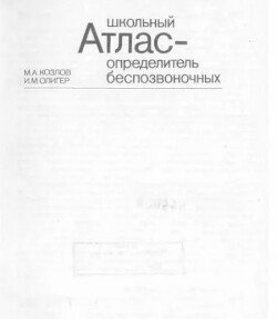 Школьный атлас-определитель беспозвоночных