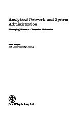 Analytical Network and System Administration: Managing Human-Computer Systems