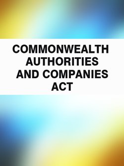 Commonwealth Authorities and Companies Act